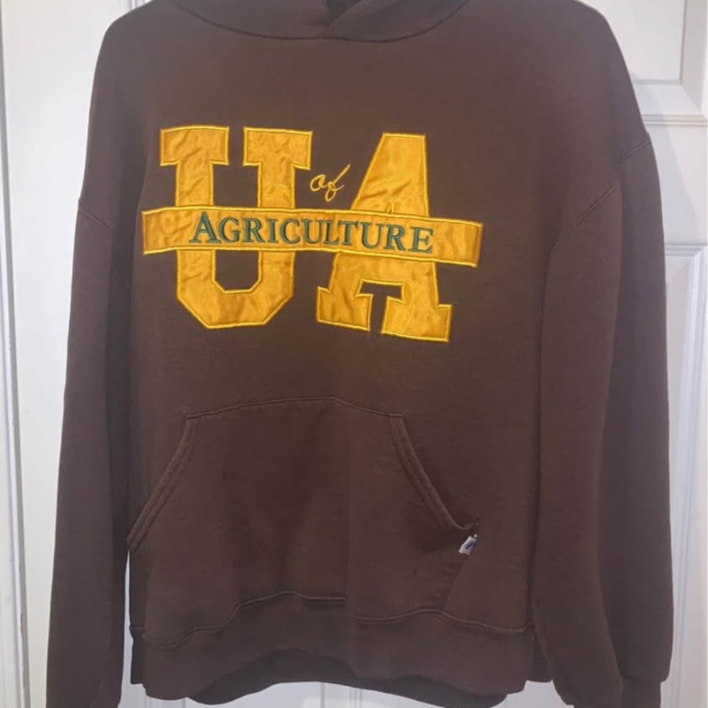 VINTAGE UA Agriculture Brown Hoodie
